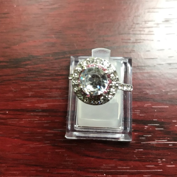 Silver circle fashion ring size 6 7 8 - Picture 7 of 8